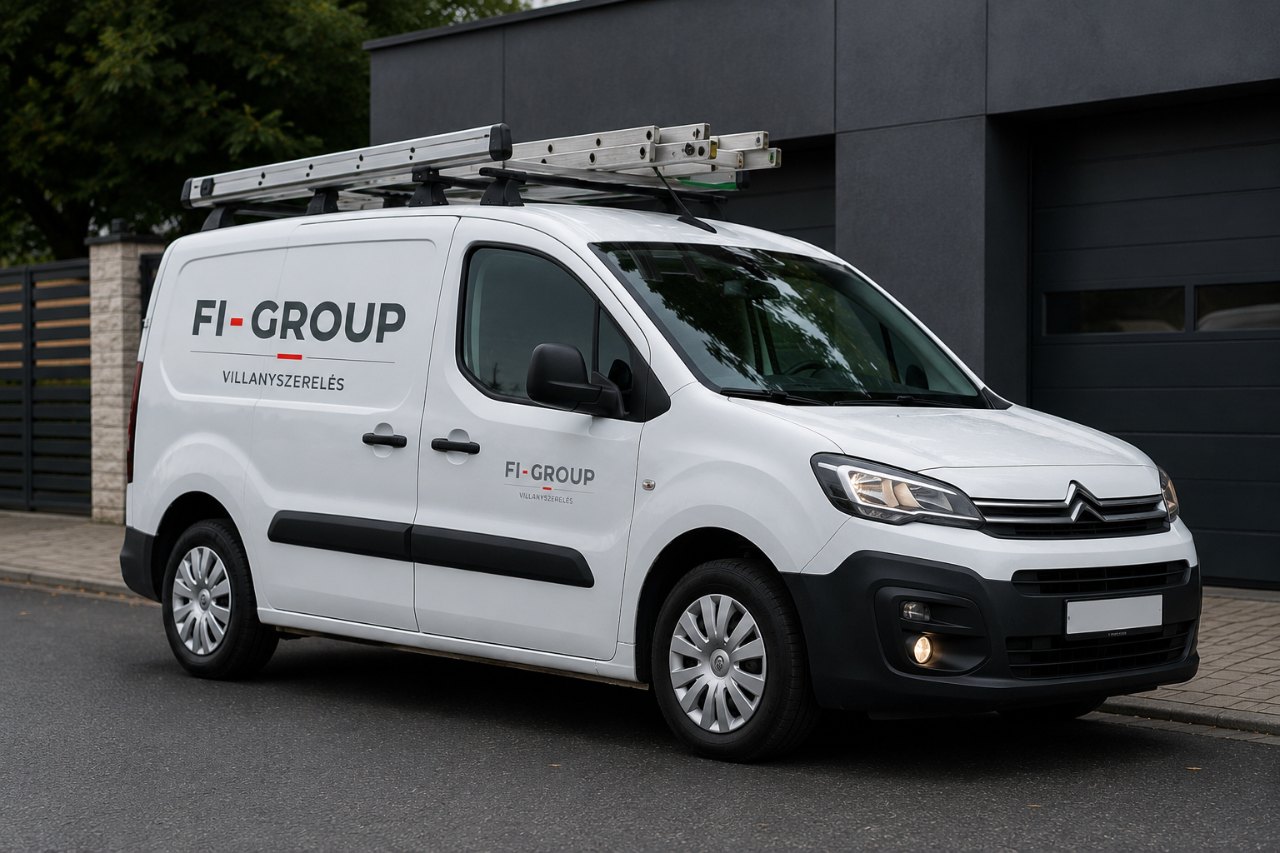 FI-GROUP feliratú szervizautó